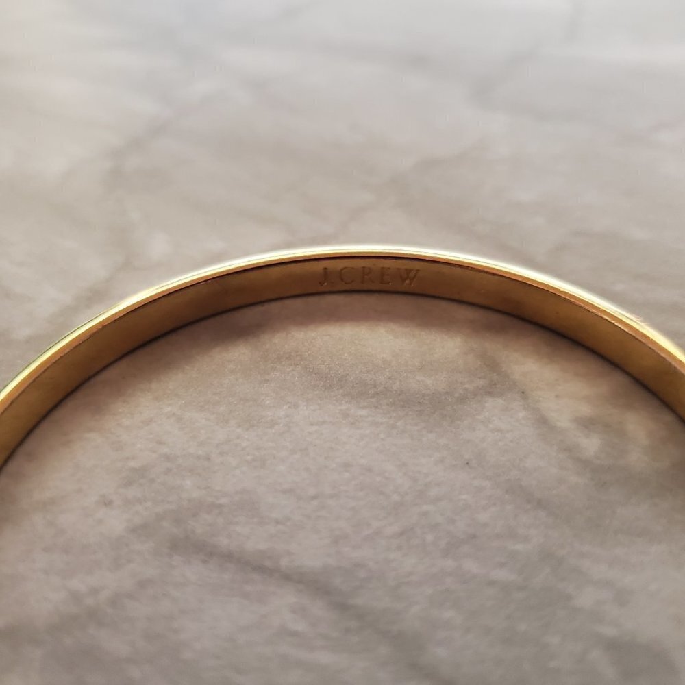 🧡 Vintage 2000's 00's Y2K J.Crew bright Orange Enamal Skinny Bangle Bracelet 🧡 - Picture 6 of 9